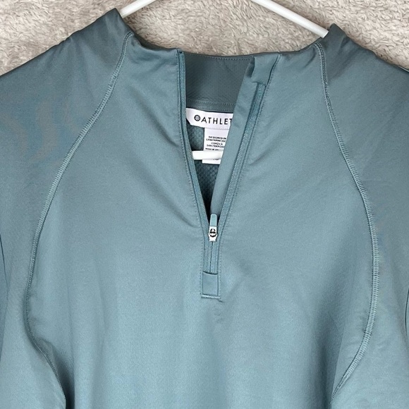 ATHLETA Girl Power Up Half Zip Top Pullover XL Sodalite Blue - Picture 3 of 14